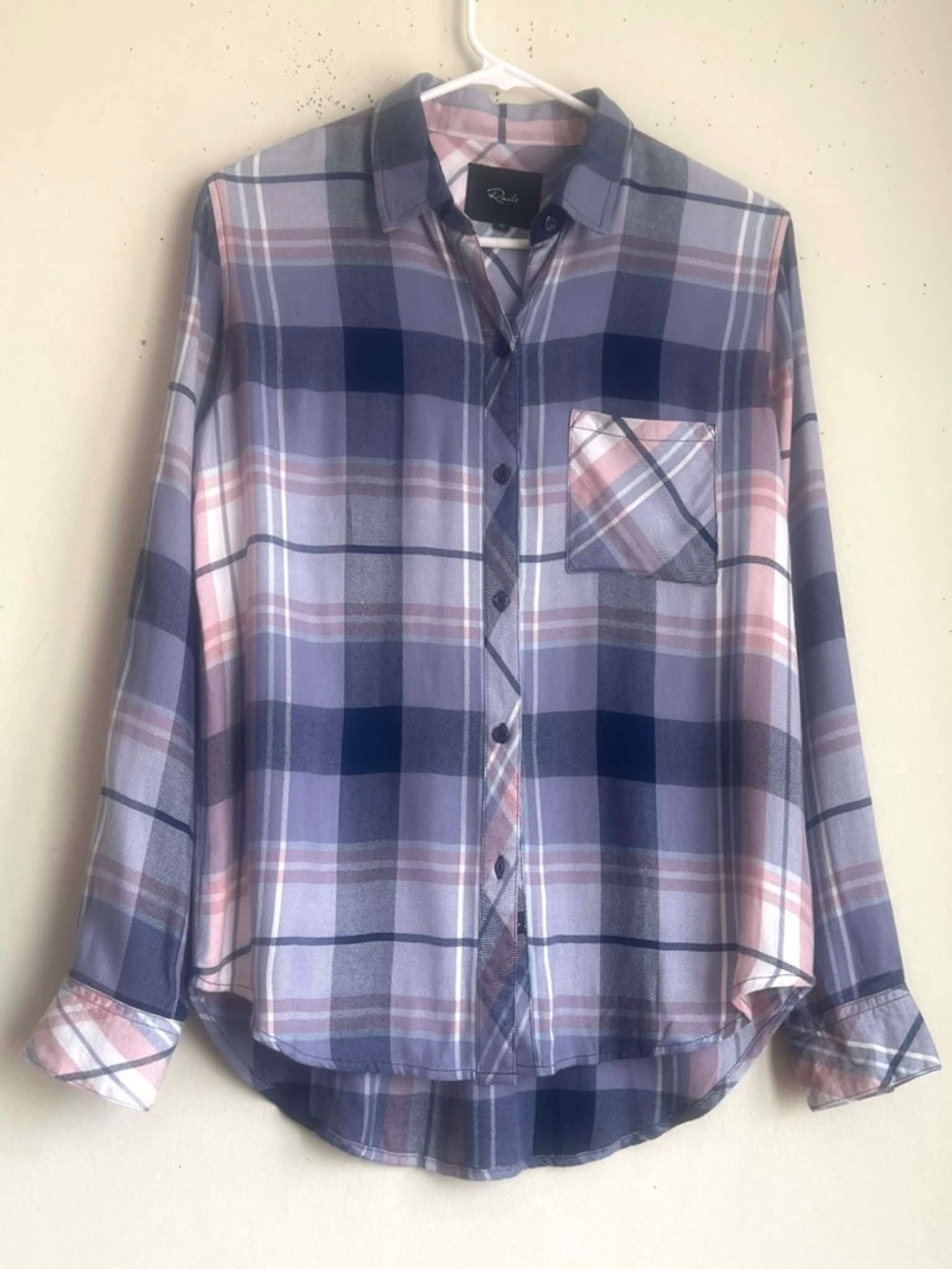 Rails Plaid Button-Down Shirt in Blue and Pink Tones
